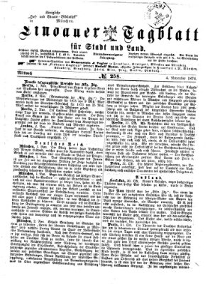 Lindauer Tagblatt für Stadt und Land Mittwoch 4. November 1874