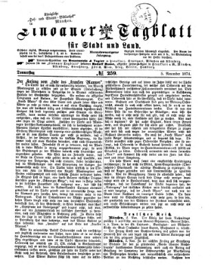 Lindauer Tagblatt für Stadt und Land Donnerstag 5. November 1874