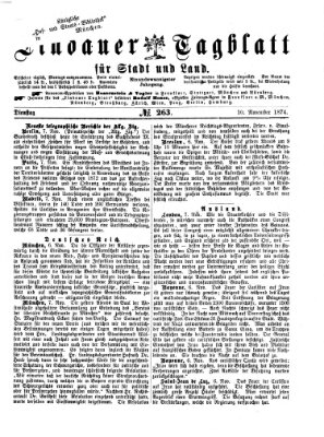 Lindauer Tagblatt für Stadt und Land Dienstag 10. November 1874