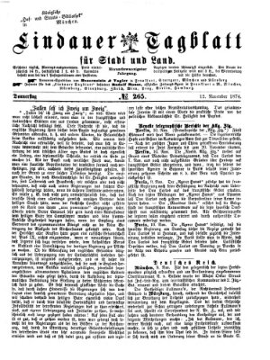 Lindauer Tagblatt für Stadt und Land Donnerstag 12. November 1874