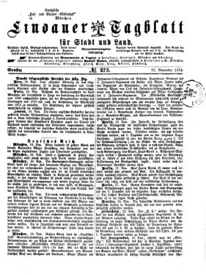 Lindauer Tagblatt für Stadt und Land Samstag 21. November 1874
