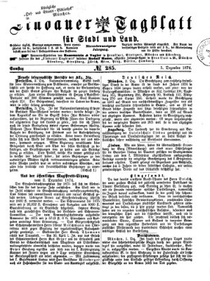 Lindauer Tagblatt für Stadt und Land Samstag 5. Dezember 1874