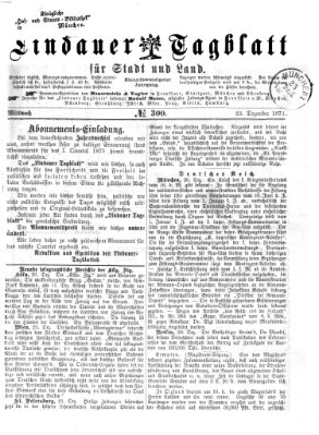 Lindauer Tagblatt für Stadt und Land Mittwoch 23. Dezember 1874