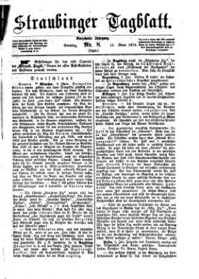 Straubinger Tagblatt Sonntag 11. Januar 1874