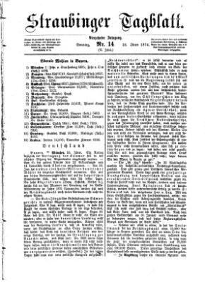 Straubinger Tagblatt Sonntag 18. Januar 1874