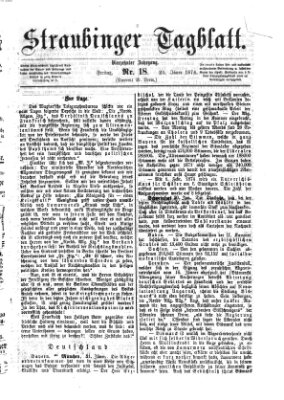 Straubinger Tagblatt Freitag 23. Januar 1874