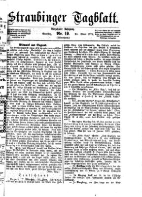 Straubinger Tagblatt Samstag 24. Januar 1874