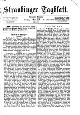 Straubinger Tagblatt Samstag 31. Januar 1874