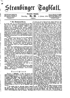 Straubinger Tagblatt Donnerstag 5. Februar 1874