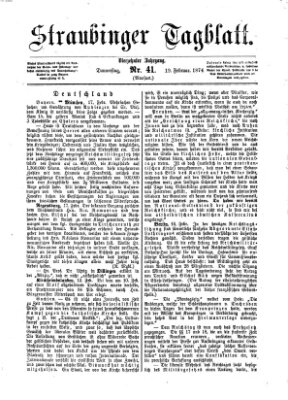 Straubinger Tagblatt Donnerstag 19. Februar 1874