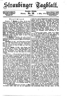 Straubinger Tagblatt Mittwoch 4. März 1874