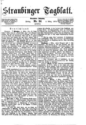 Straubinger Tagblatt Freitag 6. März 1874