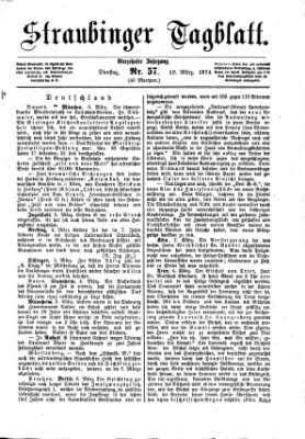 Straubinger Tagblatt Dienstag 10. März 1874