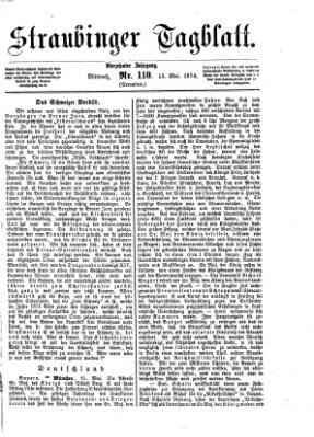 Straubinger Tagblatt Mittwoch 13. Mai 1874