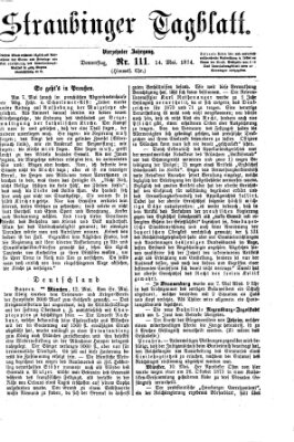 Straubinger Tagblatt Donnerstag 14. Mai 1874