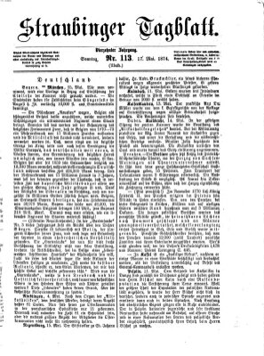 Straubinger Tagblatt Sonntag 17. Mai 1874