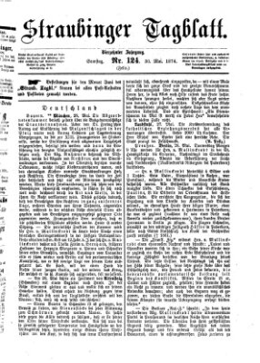 Straubinger Tagblatt Samstag 30. Mai 1874