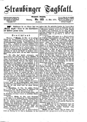 Straubinger Tagblatt Sonntag 31. Mai 1874