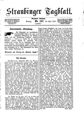 Straubinger Tagblatt Sonntag 28. Juni 1874