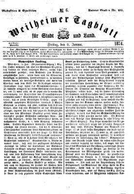 Weilheimer Tagblatt für Stadt und Land Freitag 9. Januar 1874