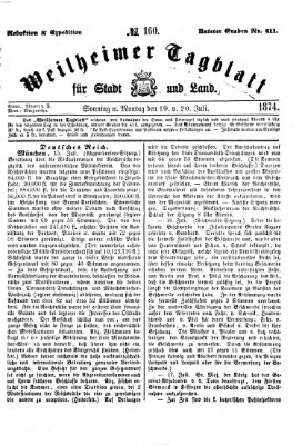 Weilheimer Tagblatt für Stadt und Land Montag 20. Juli 1874