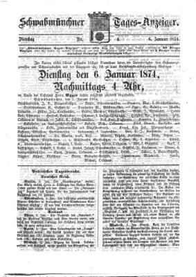 Schwabmünchner Tages-Anzeiger Dienstag 6. Januar 1874