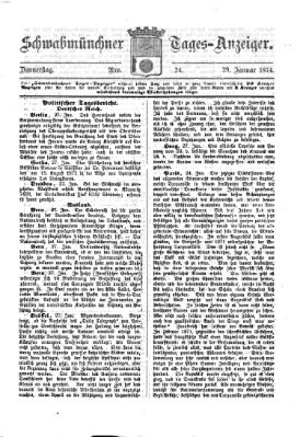 Schwabmünchner Tages-Anzeiger Donnerstag 29. Januar 1874