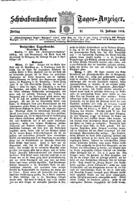 Schwabmünchner Tages-Anzeiger Freitag 13. Februar 1874