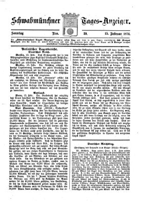 Schwabmünchner Tages-Anzeiger Sonntag 15. Februar 1874