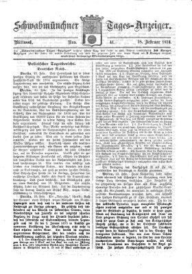 Schwabmünchner Tages-Anzeiger Mittwoch 18. Februar 1874