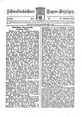 Schwabmünchner Tages-Anzeiger Freitag 27. Februar 1874