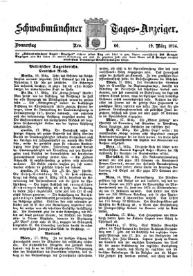 Schwabmünchner Tages-Anzeiger Donnerstag 19. März 1874