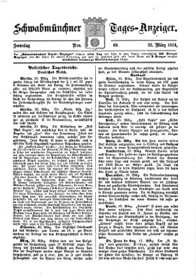 Schwabmünchner Tages-Anzeiger Sonntag 22. März 1874