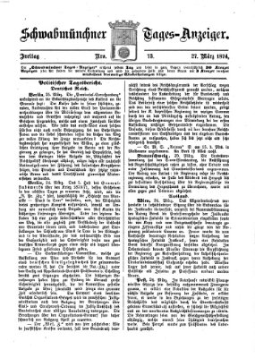 Schwabmünchner Tages-Anzeiger Freitag 27. März 1874