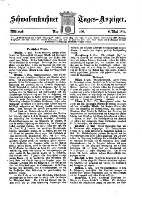 Schwabmünchner Tages-Anzeiger Mittwoch 6. Mai 1874