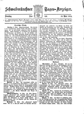 Schwabmünchner Tages-Anzeiger Dienstag 19. Mai 1874