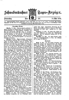 Schwabmünchner Tages-Anzeiger Donnerstag 21. Mai 1874