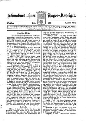 Schwabmünchner Tages-Anzeiger Dienstag 9. Juni 1874