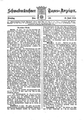 Schwabmünchner Tages-Anzeiger Dienstag 16. Juni 1874