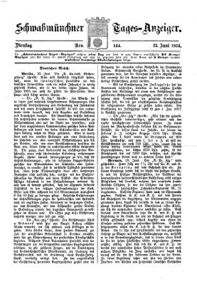 Schwabmünchner Tages-Anzeiger Dienstag 23. Juni 1874