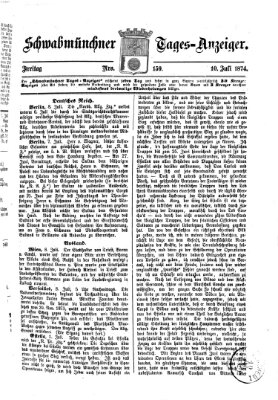 Schwabmünchner Tages-Anzeiger Freitag 10. Juli 1874