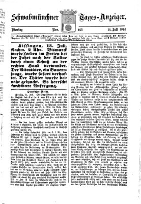 Schwabmünchner Tages-Anzeiger Dienstag 14. Juli 1874