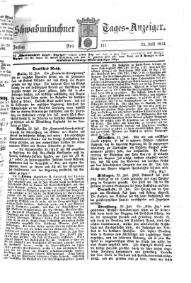 Schwabmünchner Tages-Anzeiger Freitag 24. Juli 1874