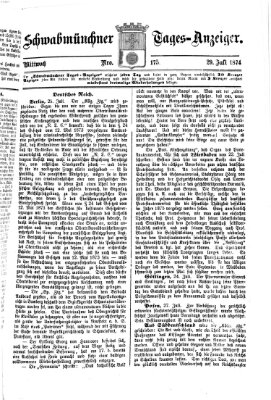 Schwabmünchner Tages-Anzeiger Mittwoch 29. Juli 1874