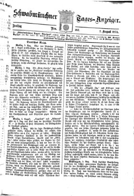 Schwabmünchner Tages-Anzeiger Freitag 7. August 1874