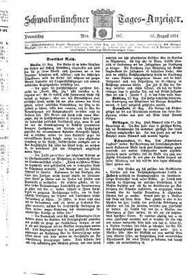 Schwabmünchner Tages-Anzeiger Donnerstag 13. August 1874