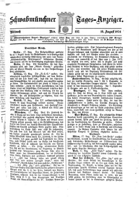 Schwabmünchner Tages-Anzeiger Mittwoch 19. August 1874