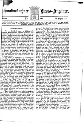 Schwabmünchner Tages-Anzeiger Sonntag 23. August 1874