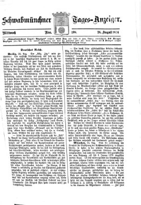 Schwabmünchner Tages-Anzeiger Mittwoch 26. August 1874