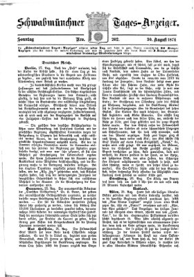 Schwabmünchner Tages-Anzeiger Sonntag 30. August 1874